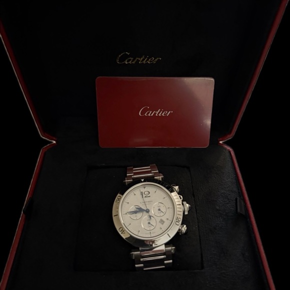 Cartier , Pasha De Cartier mens Watch with Blue Details - Picture 3 of 6